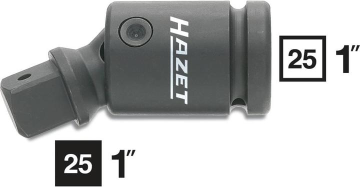 Actual product image HAZET Impact ball joint 1106S ∙ Square, hollow 25 mm (1 inch) ∙ Square, solid 25 mm (1 inch)