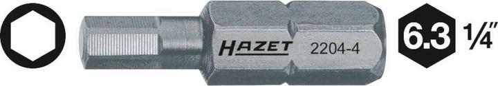 Produktbild HAZET Bit 2204-3 ∙ Sechskant6,3 (1/4 Zoll) ∙ Innen Sechskant Profil ∙ 3 mm (Innensechskant)