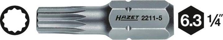 Image du produit HAZET Embout-tournevis (bit) 2211-4 ∙ Hexagone massif 6,3 (1/4 pouce) ∙ Profil denture multiple int… (Denture interne)