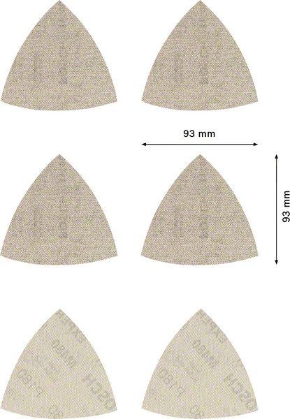 Actual product image Bosch Professional Zubehör EXPERT M480 Abrasive net set, 80 x 133 mm, 10 pieces (80, 120, 180)