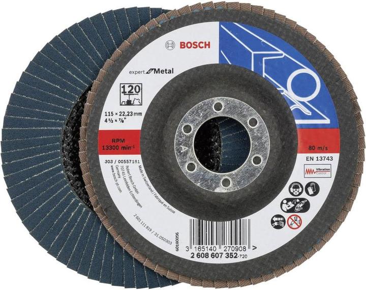 Produktbild Bosch Professional Zubehör Fächerschleifscheibe X551 Expert for Metal, gerade, 115 mm, 120