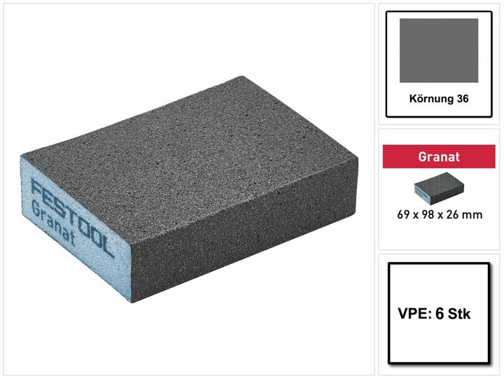 Produktbild Festool Schleifblock 69x98x26 36 GR/6 (36, P36)