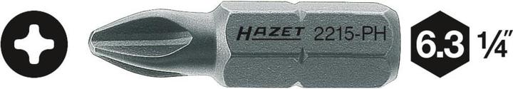 Actual product image HAZET Bit 2215-PH4 ∙ Hexagon, solid 6.3 (1/4 inches) ∙ Cross recess profile PH ∙ PH4 (Cross Phillips PH)