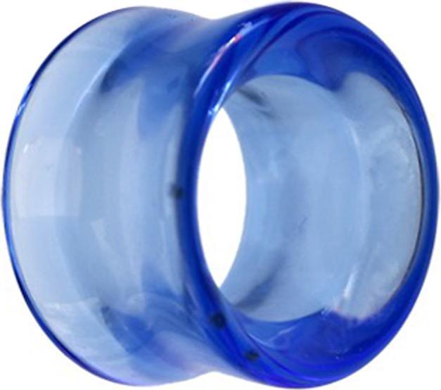 Produktbild Star Piercing Flared Tunnel blau aus Glas (ohne Messing, Glas)