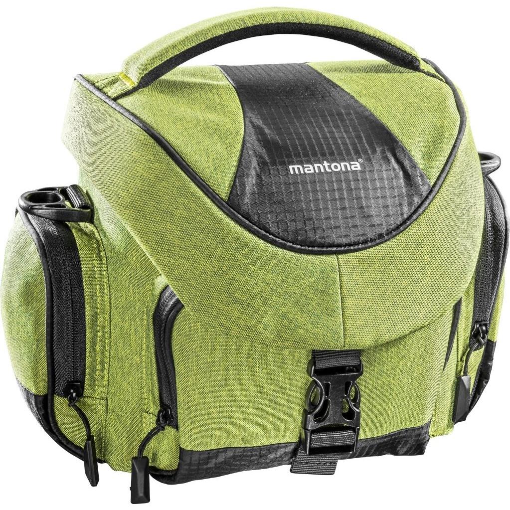 mantona Premium Kameratasche grün (Kamera Schultertasche), Kameratasche, Grün