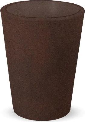 Actual product image Newgarden GERBERA 45 Planter large high, round ø45x54cm bronze 55L with water reservoir outside