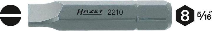 Actual product image HAZET Bit 2210-9 ∙ Hexagon, solid 8 (5/16 inches) ∙ Slot profile ∙ 1 x 5.5 mm (5.5 mm)