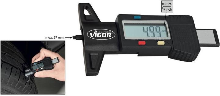 Actual product image Vigor Tread depth gauge