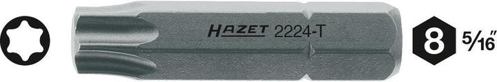 Actual product image HAZET Bit 2224-T25 ∙ Hexagon, solid 8 (5/16 inches) ∙ Inside TORX profile ∙ T25 (T25)