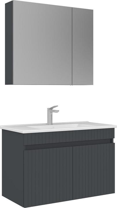 Produktbild Homitis Tivoli 85 Bathroom Cabinet With Sink & Mirror Set (2 Pieces)