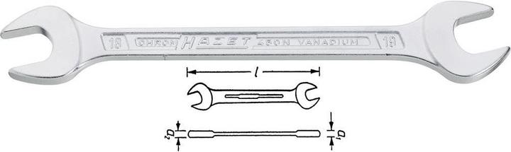 Produktbild HAZET Doppel-Maulschlüssel 450NA-5/16X3/8VKH ∙ Aussen Sechskant Profil ∙ 5⁄16 x 3⁄8 ″