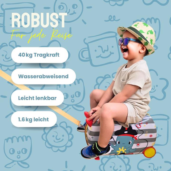 Immagine prodotto Hermex Kinderkoffer Hartschalenkoffer Reisegepäck Kindertrolley Koffer (18 l)