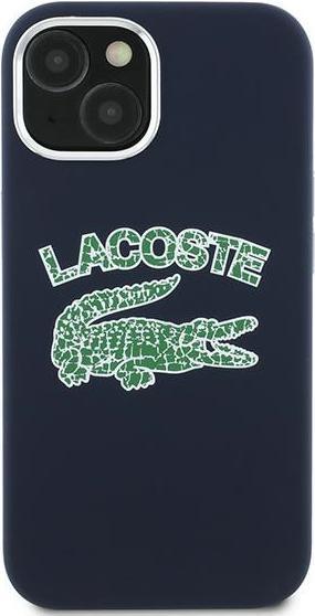 Produktbild Lacoste LCHMP15SUCRV iPhone 15 / 14 / 13 6.1" granatowy/marine hardcase Silicone Cracked Logo MagSaf (Apple iPhone 15)