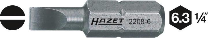 Image du produit HAZET Embout-tournevis (bit) 2208-6 ∙ Hexagone massif 6,3 (1/4 pouce) ∙ Profil à fente ∙ 0.6 x 4.5 … (0,6 x 4,5 mm)