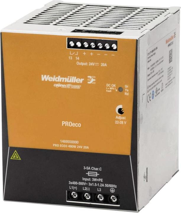Weidmüller Top-rail voedingseenheid (DIN-rail)