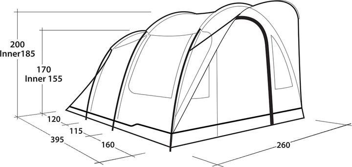 Actual product image Outwell Sky 4 (Tunnel tent, 13.60 kg, 4 persons)