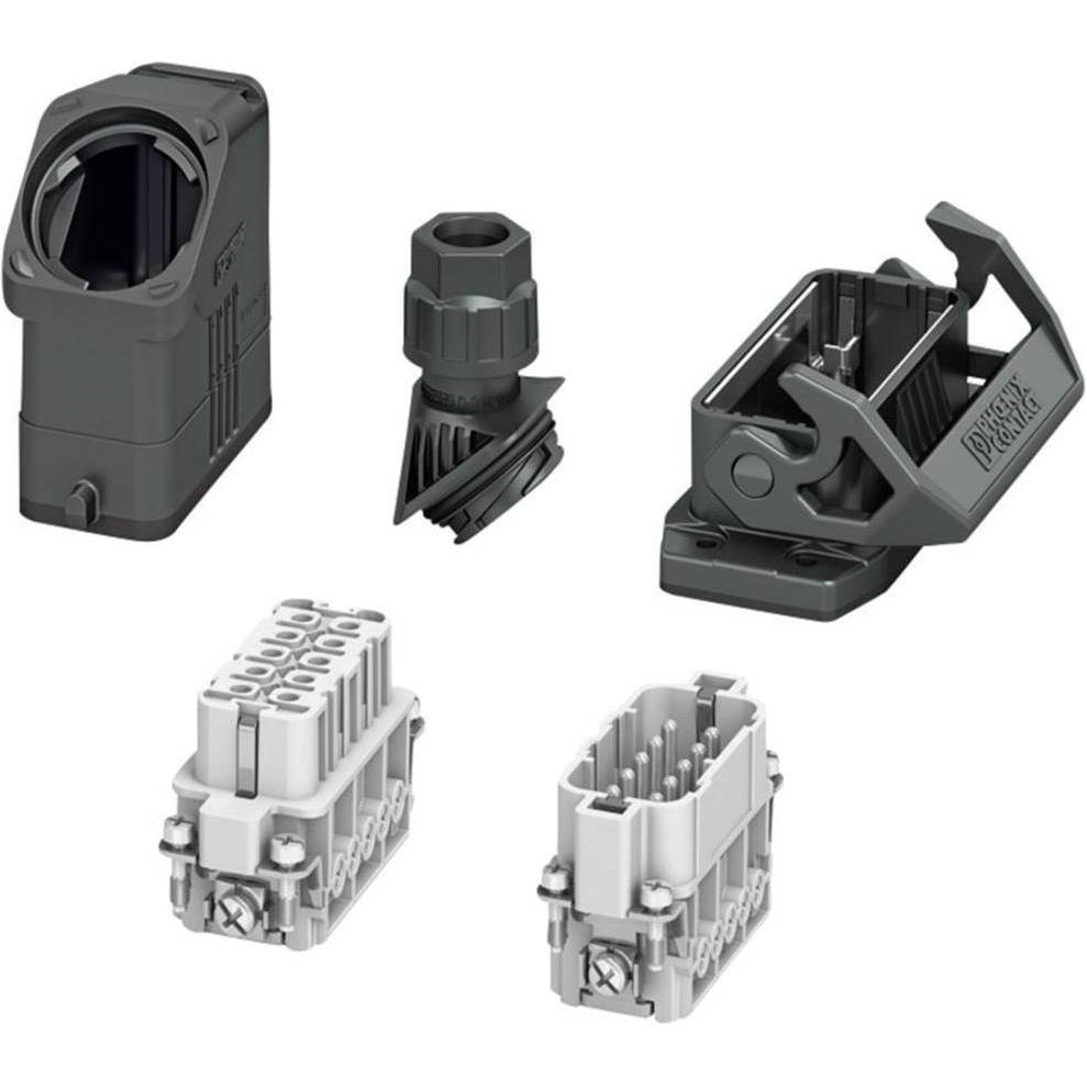 Phoenix Contact Set, Elektronikkabel + Stecker, Schwarz