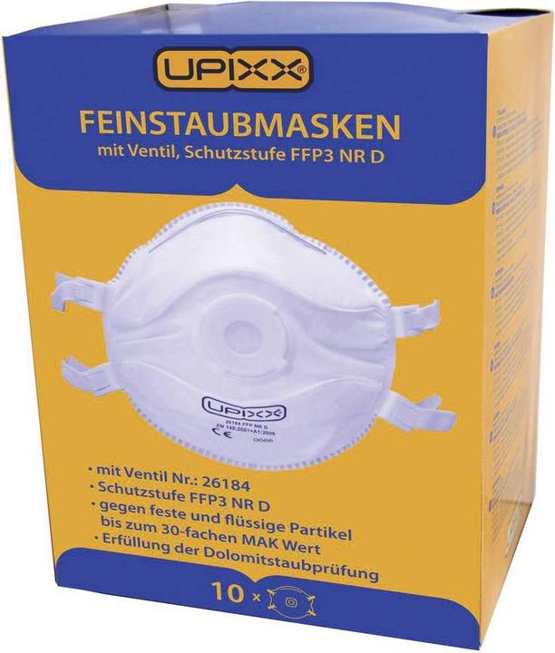 Produktbild Upixx Feinstaubmaske (FFP3 D, 10 x)