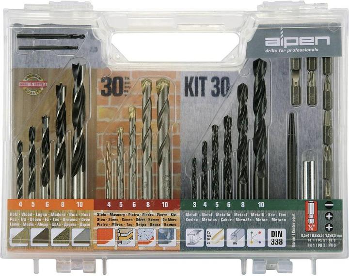 Actual product image Alpen Universal drill assortment 30te (10 mm)