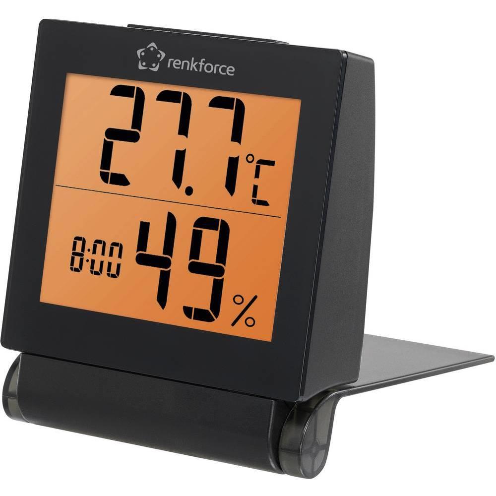 Renkforce Thermo/Hygrometer, Thermometer + Hygrometer, Schwarz