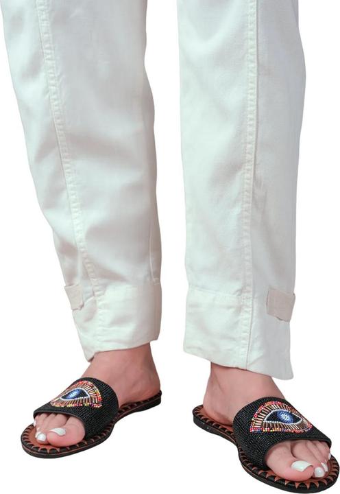 Actual product image Where's That From Womens/Ladies Cleanse Beaded Eye Flat Sandals (36)