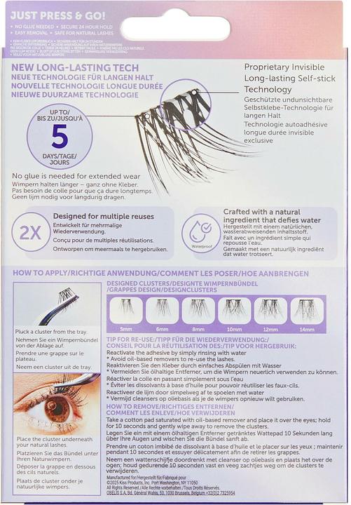 Actual product image KISS Long Lasting (Artificial eyelashes)