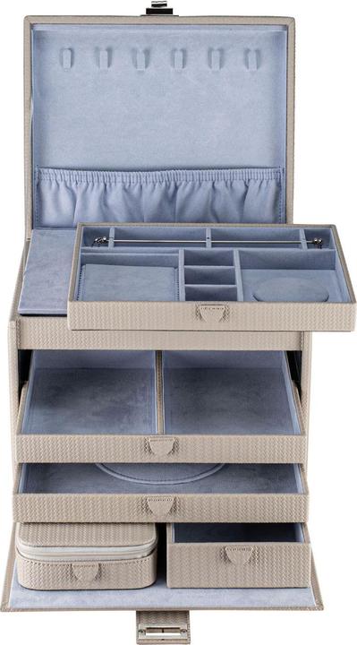 Produktbild Windrose 803955.07 - Schmuckkoffer XL mit Reiseetui Corbello taupe