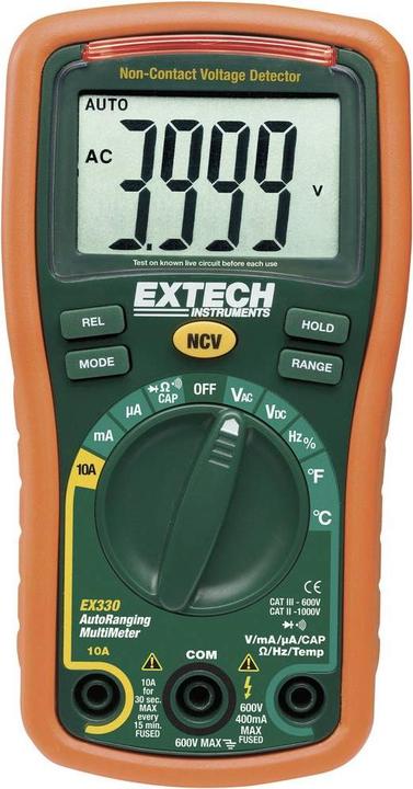 Actual product image Extech Hand multimeter digital EX330 (CAT III 600V)