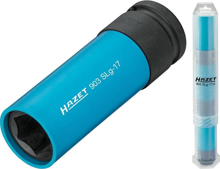 HAZET Schlag-, Maschinenschrauber Steckschlüssel Satz 903SLG-17/3 ∙ Vierkant12,5 mm (1/2 Zoll) ∙ Au… (17 mm)