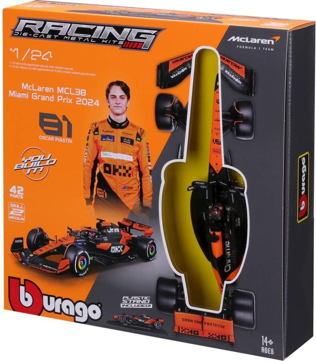 Image du produit Bburago McLaren F1 MCL38 1/24 Kit Piastri 2024