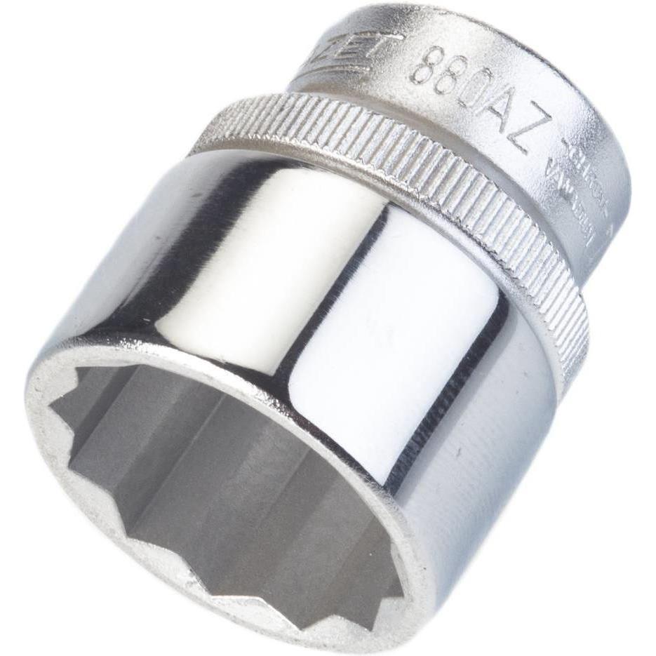 HAZET, Steckschlüssel + Stecknuss, Steckschlüsseleinsatz ∙ Doppelsechskant 880AZ-7/8 ∙ Vierkant10 mm (3/8 Zoll) ∙ Aussen...