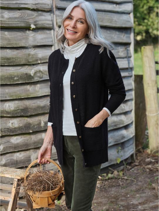 Produktbild Woolovers Strickjacke Rundhalsausschnitt Schafwolle (M)