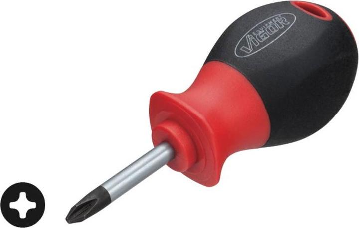 Produktbild Vigor Schraubendreher ∙ kurz ∙ V1209 ∙ Kreuzschlitz Profil PH ∙ PH2 (Phillipps-Kreuzschlitz (PH))