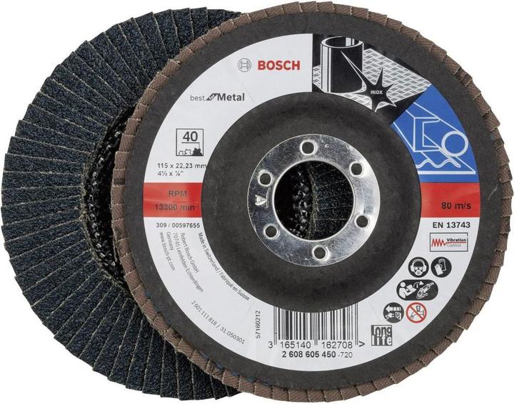Produktbild Bosch Professional Zubehör PRO X571 Fächerschleifscheibe, 115 mm, G40 (40)