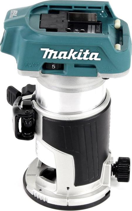 Actual product image Makita DRT 50 RTJ battery multifunction router 18V Brushless + 2x battery 5,0Ah + charger + Makpac