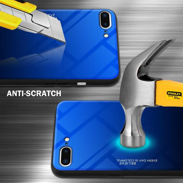 Produktbild Cadorabo TPU 2 Farben Glas Cover (Apple iPhone 7 Plus, Apple iPhone 7s Plus)