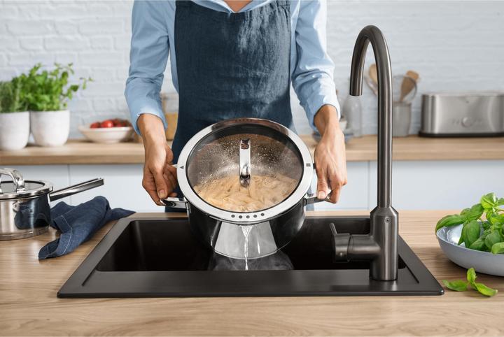 Actual product image WMF Topfset Induktion Kochtopfset 5tlg Glasdeckel Function4 Edelstahl 18/10 (16 cm, Pan set + pot set, Stainless steel)