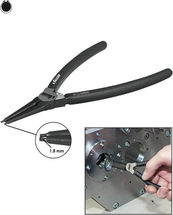 Vigor Sicherungsring-Zange ∙ V1717 ∙ 180 mm (180 mm)