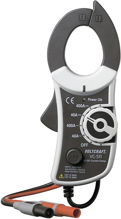 Actual product image Voltcraft Current clamp adapter VC-511 Measurement (CAT III 600V, CAT IV 300V)