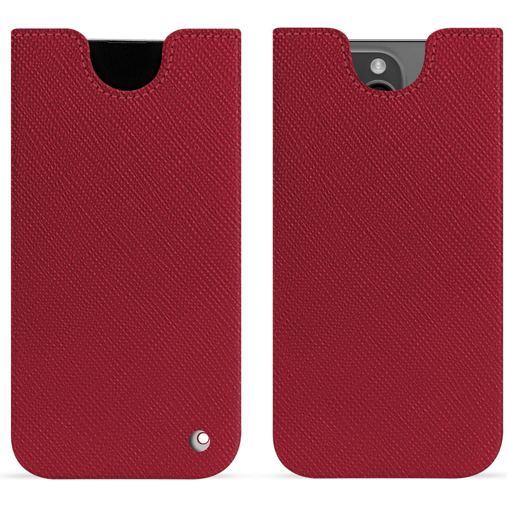 Noreve Lederschutzhülle (Apple iPhone 15 Pro Max), Smartphone Hülle, Rot