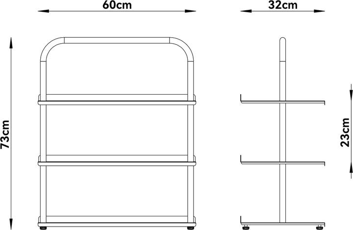 Image du produit En.Casa Schuhregal Poytya Stahl 73x60x32 cm Anthrazit
