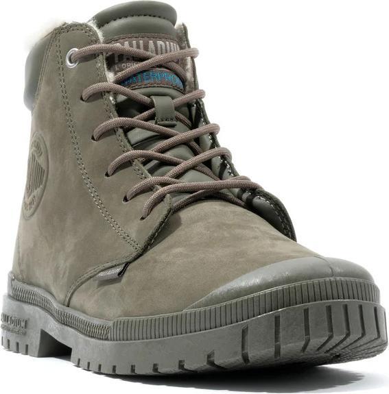 Immagine prodotto Palladium Wasserdichte Abendschuhe aus olivgrünem Leder mit Manschette (37)