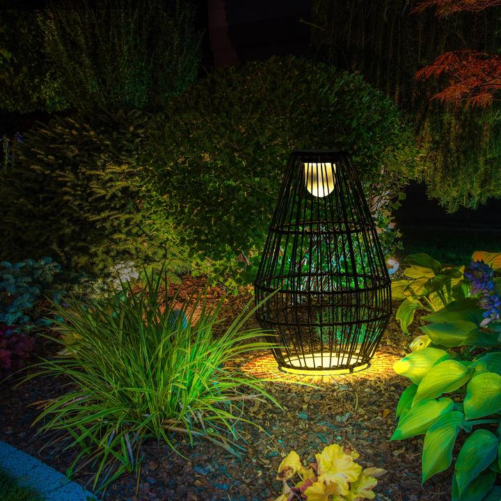 Image du produit Outsunny Lampe solaire avec abat-jour en fil métallique (IP44)