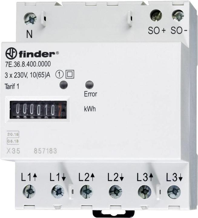 Produktbild Finder Drehstromzähler mechanisch 65