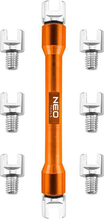 Actual product image Neo Set of motorbike spoke spanner 9 pcs.