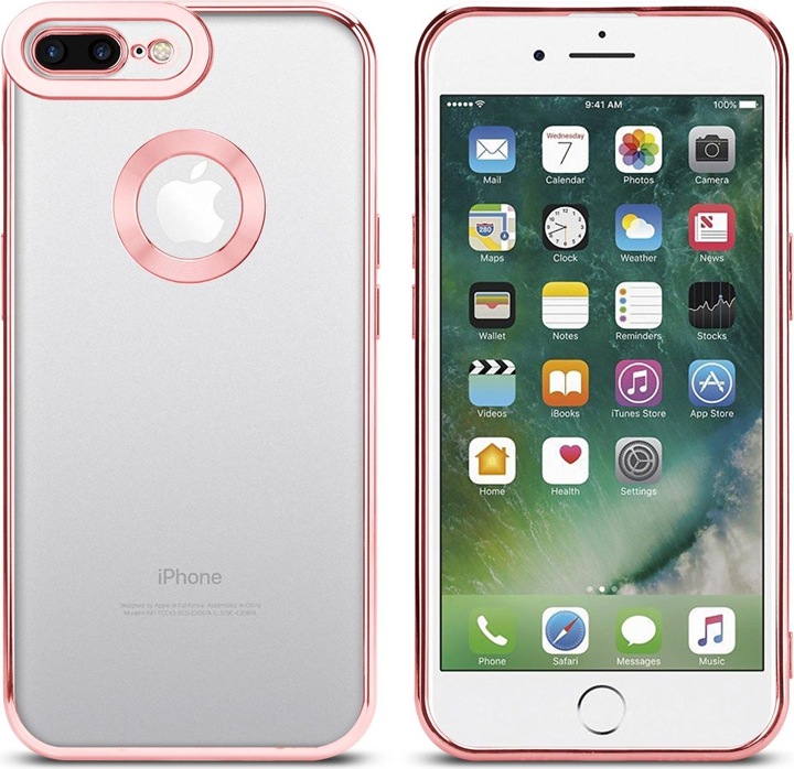 Produktbild Cadorabo TPU Hülle Chrome mit Kameraschutz für Apple iPhone 7 PLUS / 7S PLUS / 8 PLUS (Apple iPhone 7 Plus, Apple iPhone 7s Plus)
