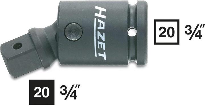 Produktbild HAZET Schlag-, Maschinenschrauber Gelenkstück 1006S ∙ Vierkant20 mm (3/4 Zoll) ∙ Vierkant 20 mm (3/…