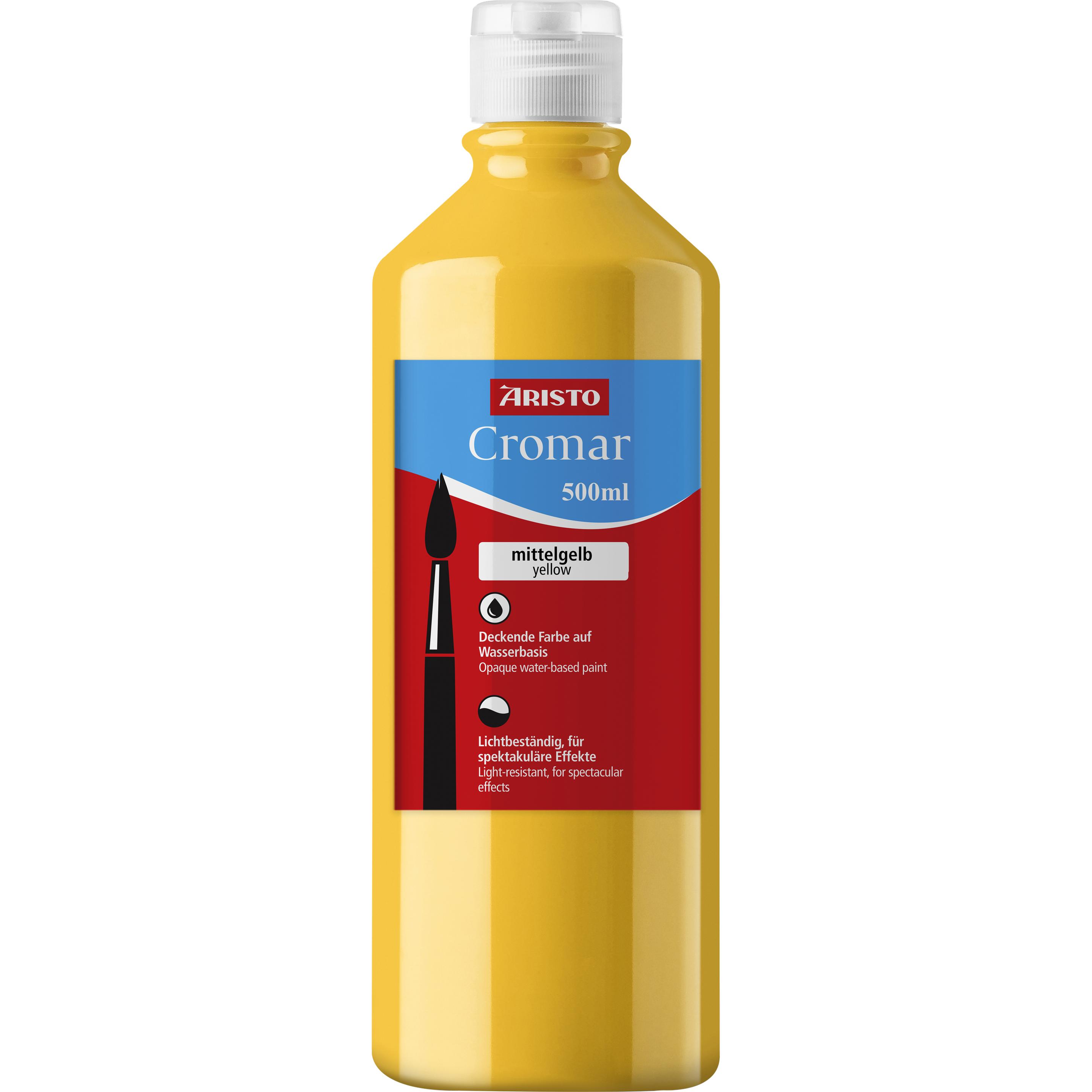 Aristo, Colore + Vernice per fai da te, Cromar 500 ml, mittelgelb (500 ml)