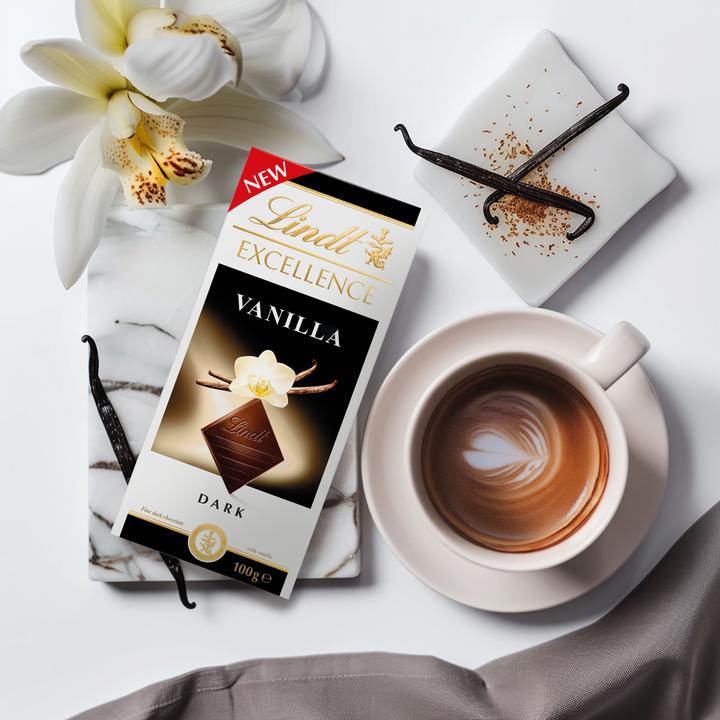 Actual product image Lindt Excellence dark vanilla chocolate bar (100 g)