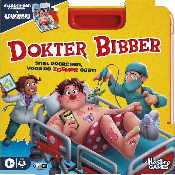 Produktbild Hasbro Doctor Bibber, electronic board game with all-in-one carrying case (Niederländisch)